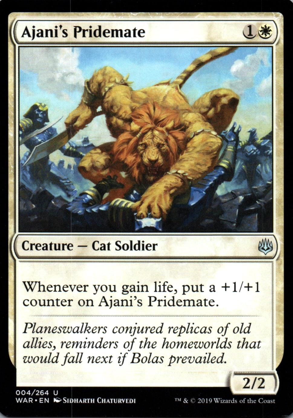 Ajani's Pridemate - War of the Spark - 4 - Front