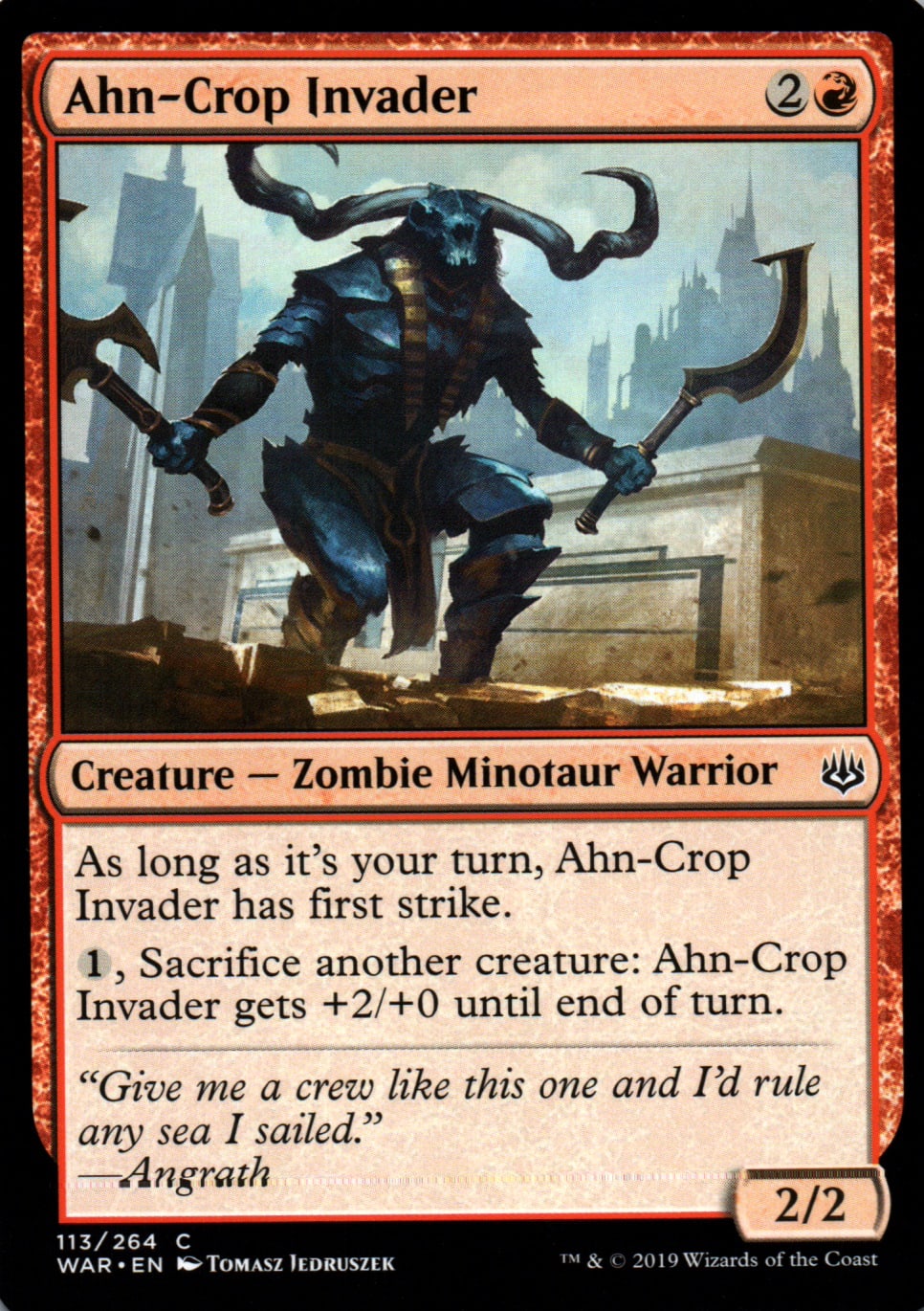 Ahn-Crop Invader - War of the Spark - 113 - Front