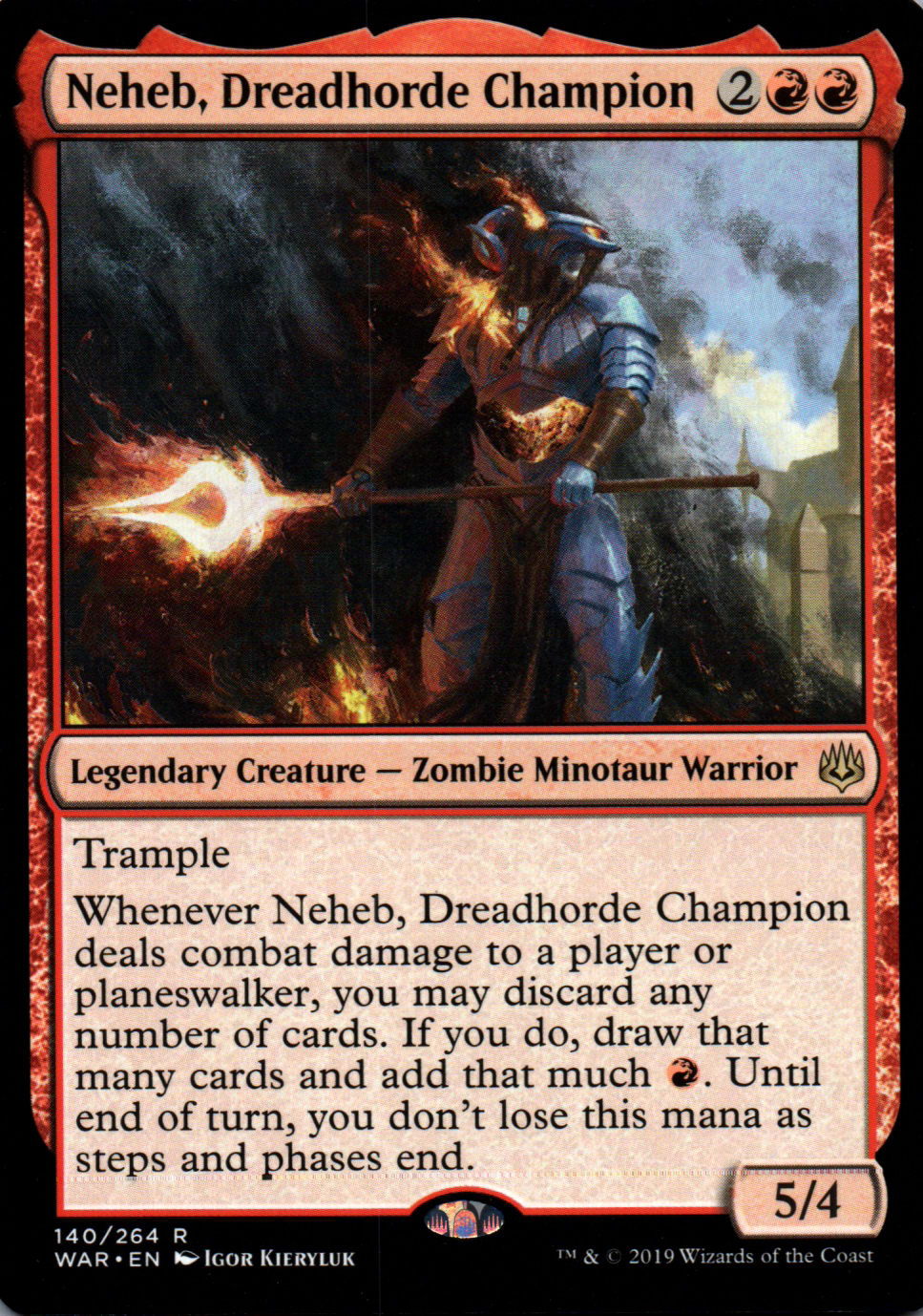 Neheb, Dreadhorde Champion - War of the Spark - 140 - Front
