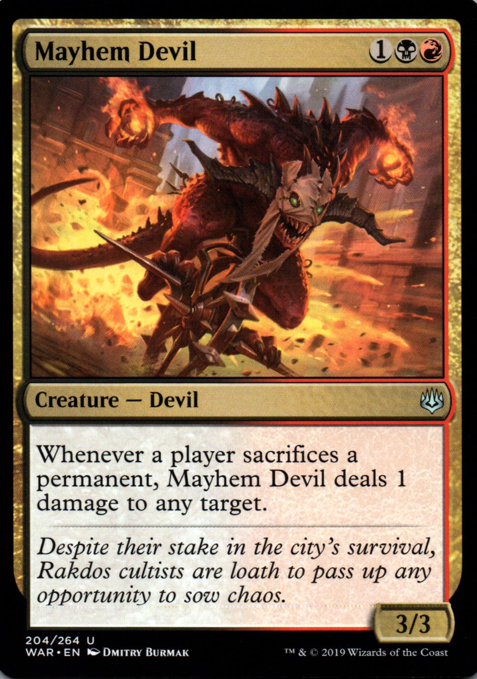 Mayhem Devil - War of the Spark - 204 - Front