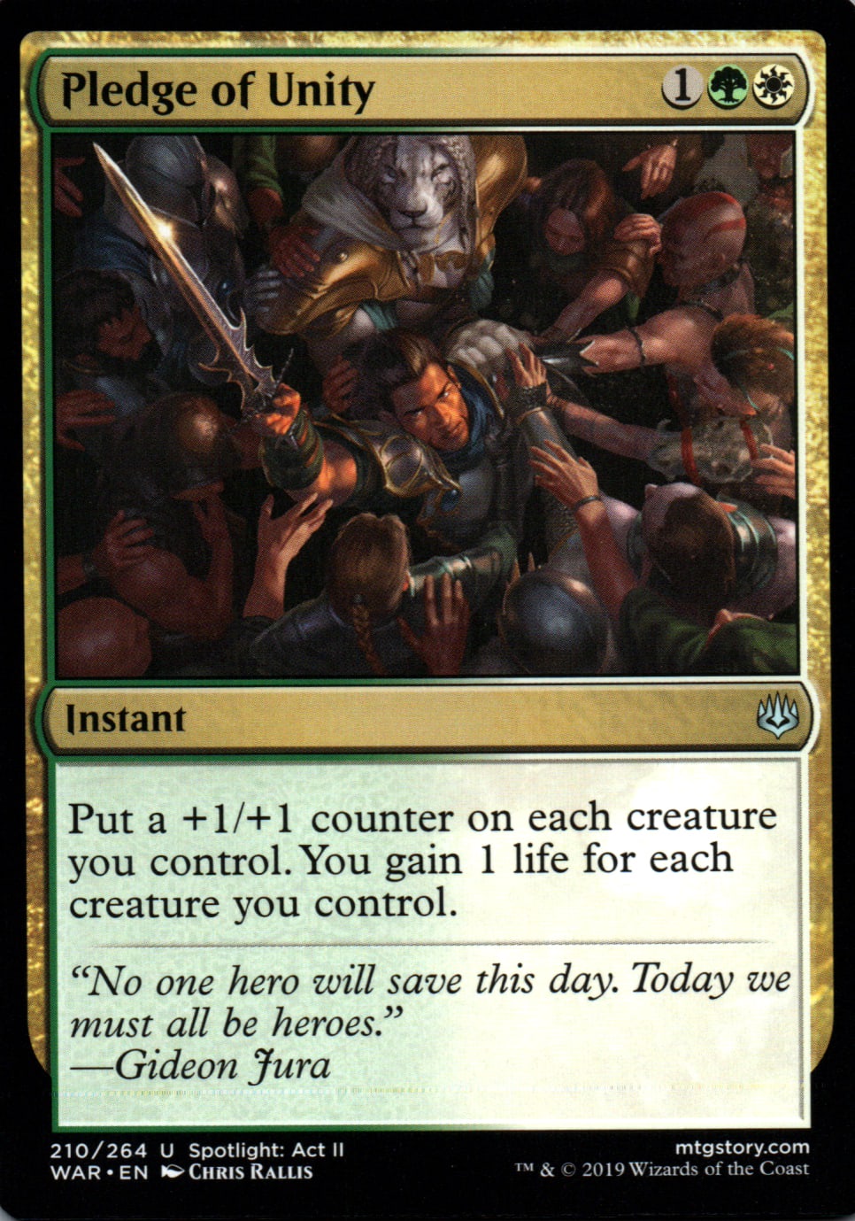 Pledge of Unity - War of the Spark - 210 - Front
