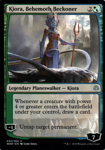 Kiora, Behemoth Beckoner - War of the Spark - 232 - Front
