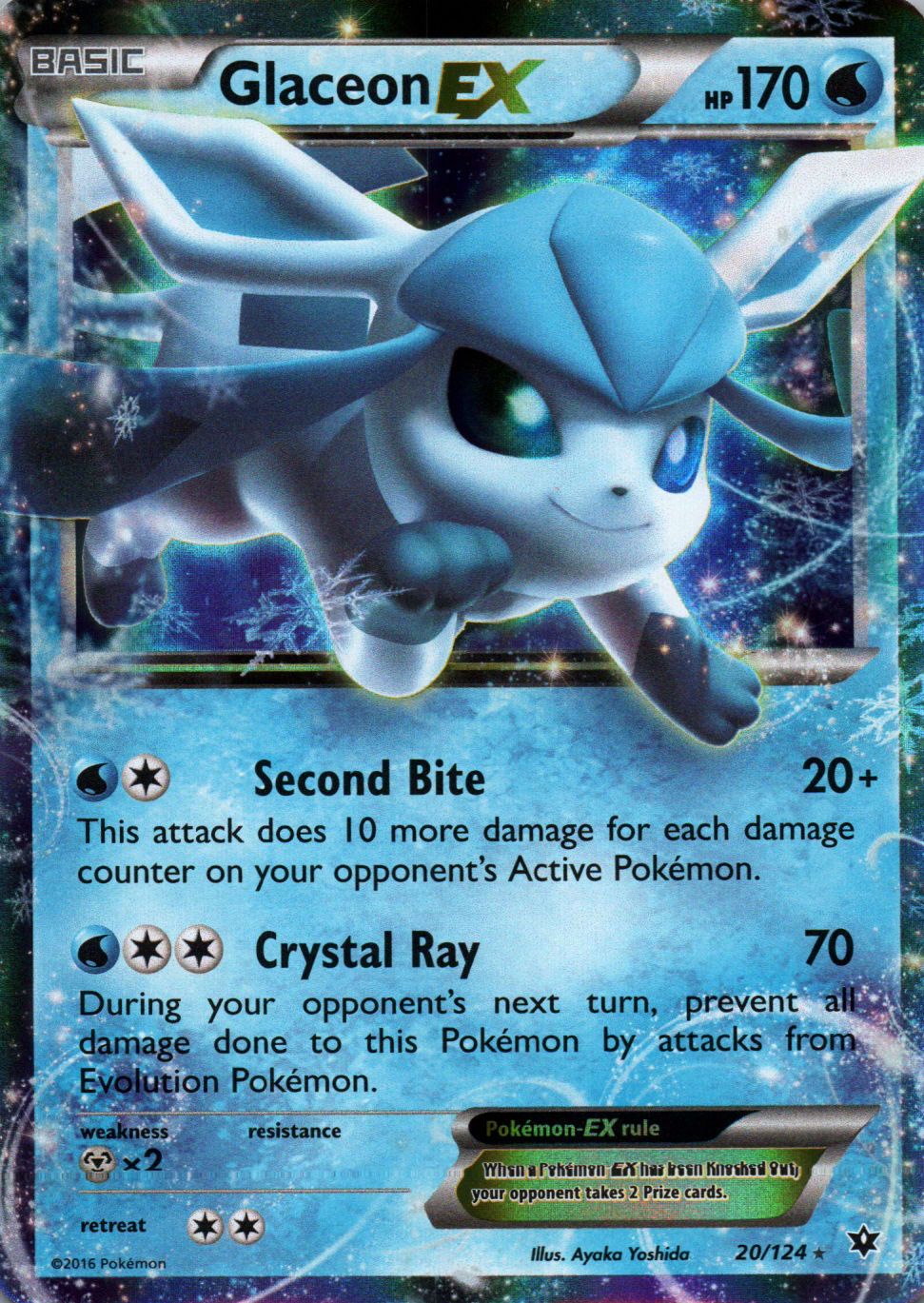 Glaceon EX - Fates Collide - 20 - Front
