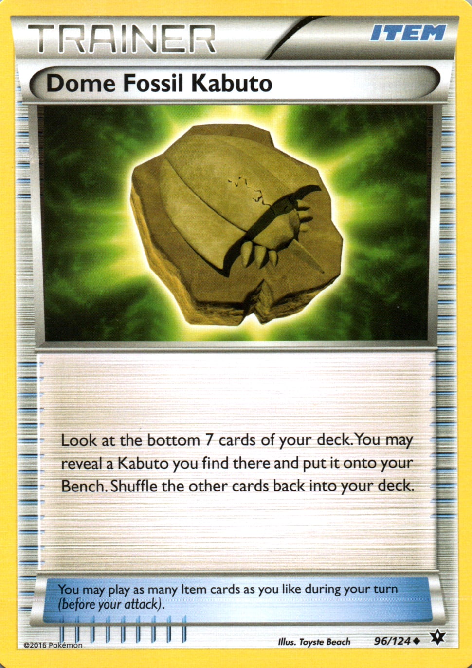 Dome Fossil Kabuto - Fates Collide - 96 - Front