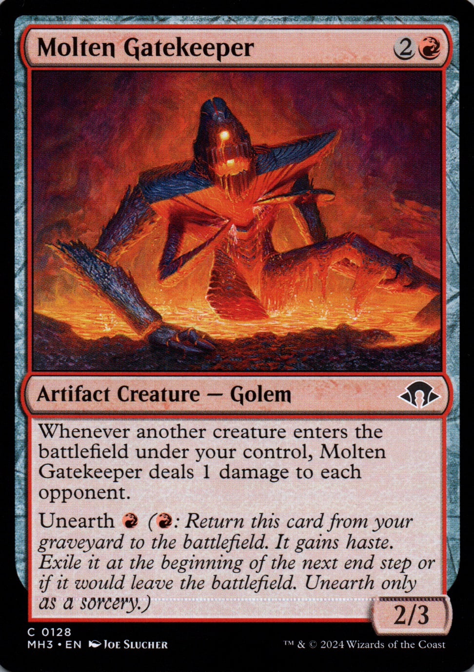 Molten Gatekeeper - Modern Horizons 3 - 128 - Front