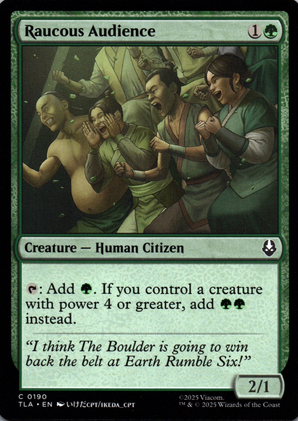 Raucous Audience - Avatar: The Last Airbender - 190 - Front