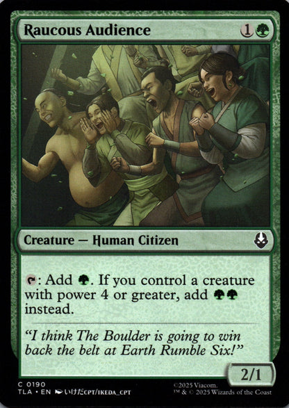 Raucous Audience - Avatar: The Last Airbender - 190 - Front