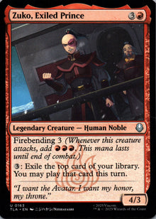 Zuko, Exiled Prince - Avatar: The Last Airbender - 163 - Front