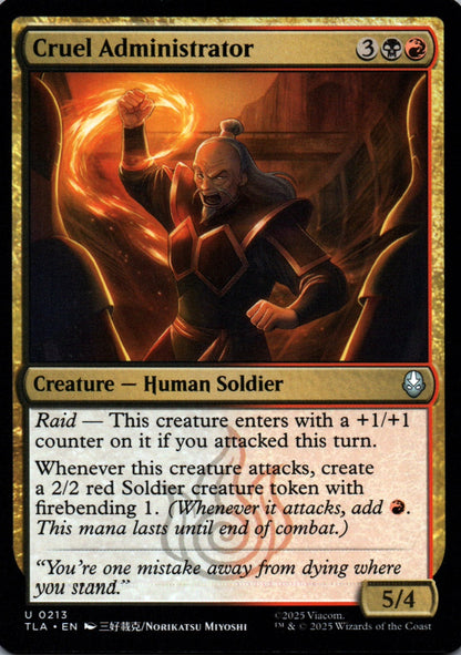 Cruel Administrator - Avatar: The Last Airbender - 213 - Front
