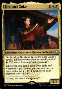 Fire Lord Zuko - Avatar: The Last Airbender - 221 - Front