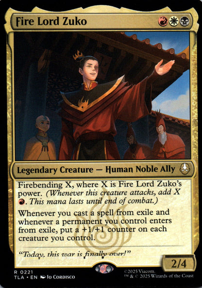 Fire Lord Zuko - Avatar: The Last Airbender - 221 - Front