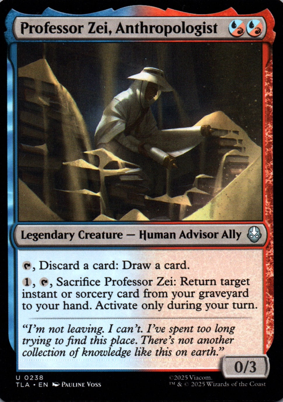 Professor Zei, Anthropologist - Avatar: The Last Airbender - 238 - Front