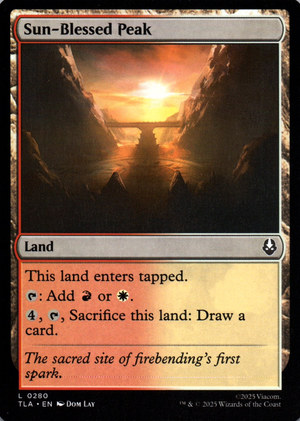 Sun-Blessed Peak - Avatar: The Last Airbender - 280 - Front