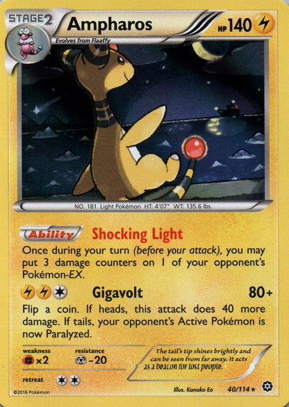 Ampharos - Steam Siege - 40 - Front