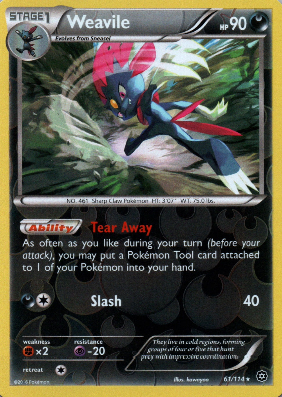 Weavile - Steam Siege - 61 - Front