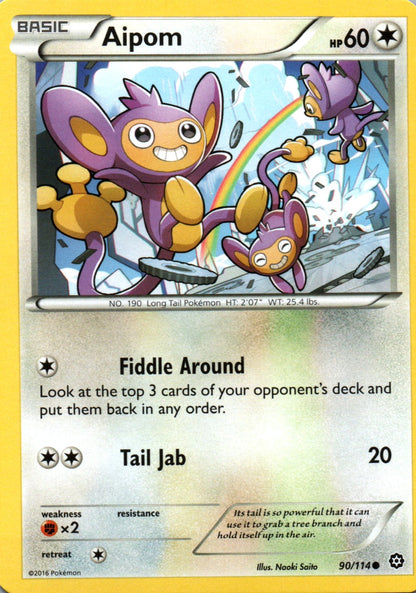 Aipom - Steam Siege - 90 - Front