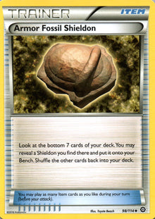 Armor Fossil Shieldon - Steam Siege - 98 - Front