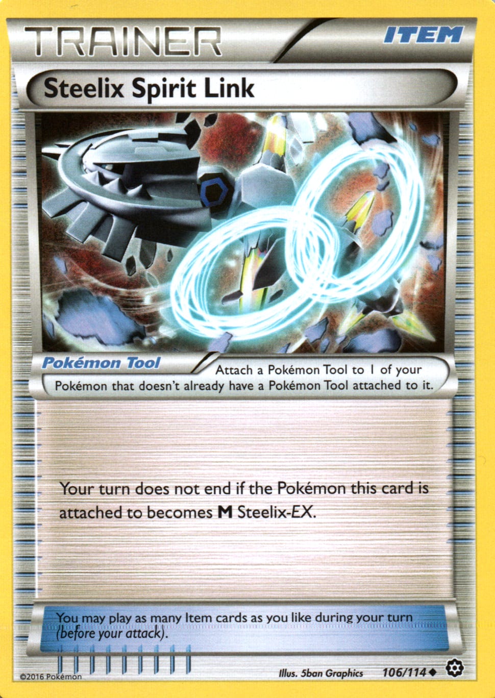 Steelix Spirit Link - Steam Siege - 106 - Front