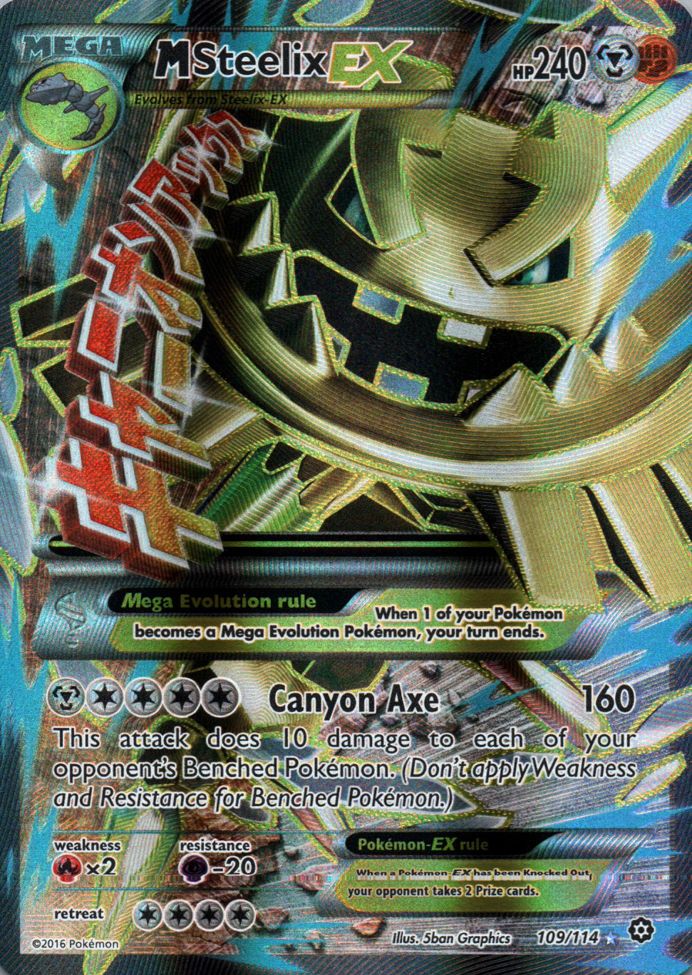 M Steelix EX - Steam Siege - 109 - Front
