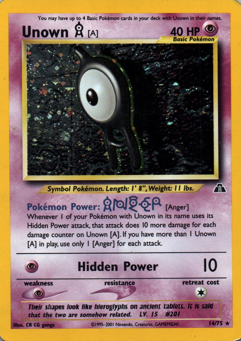 Unown [A] - Neo Discovery - 14 - Front