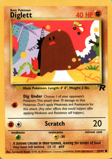 Diglett - Team Rocket - 52 - Front