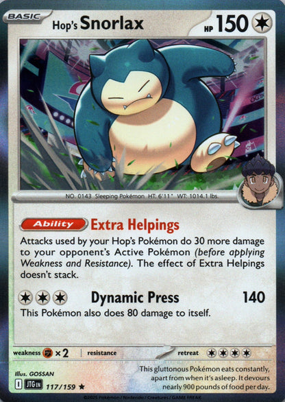 Hop's Snorlax - Journey Together - 117 - Front
