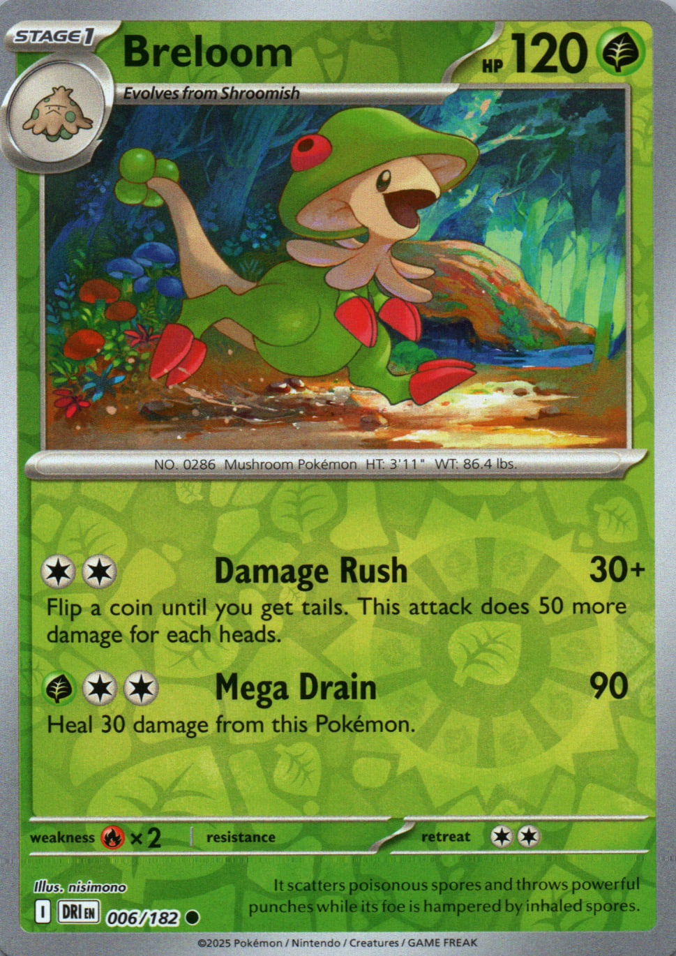 Breloom - Destined Rivals - 006 - Front