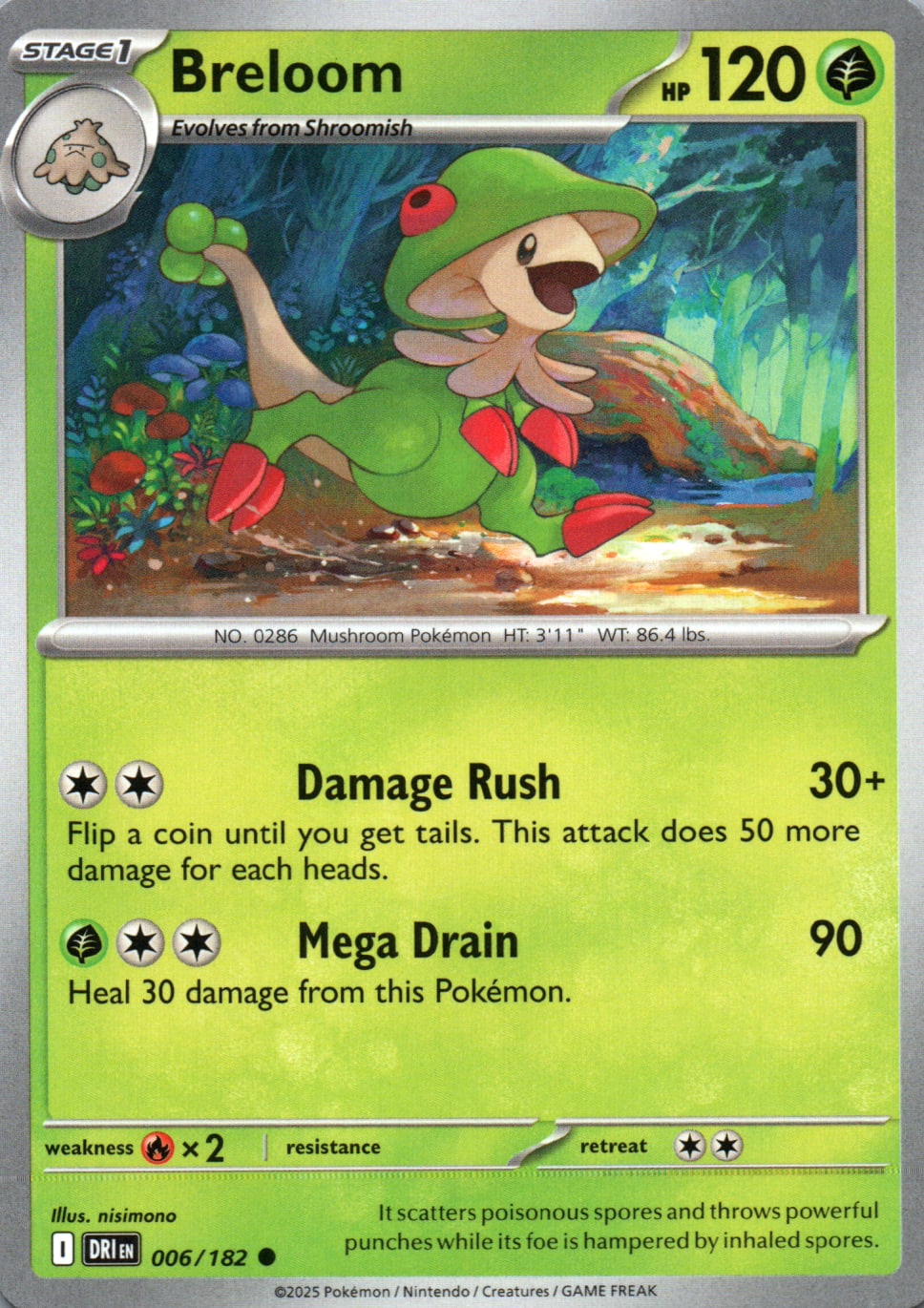 Breloom - Destined Rivals - 006 - Front