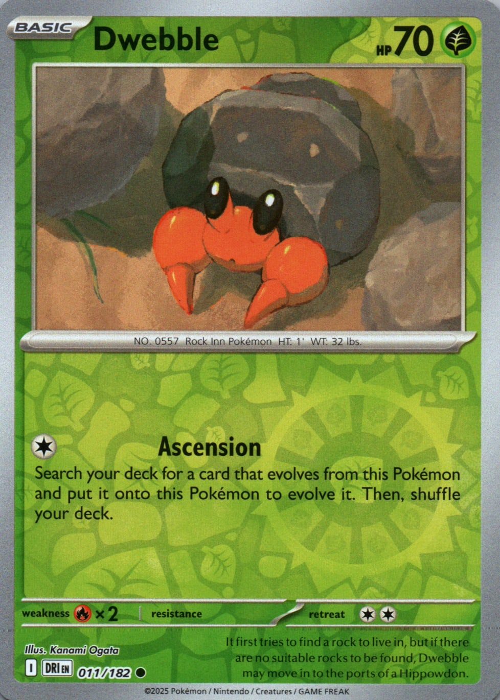 Dwebble - Destined Rivals - 011 - Front