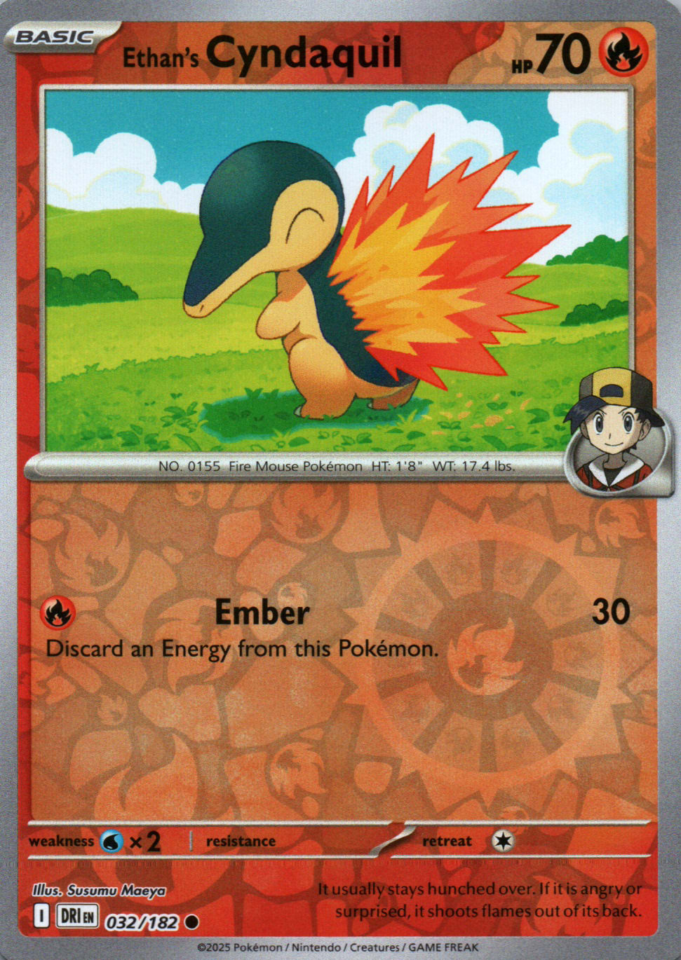 Ethan's Cyndaquil - Destined Rivals - 032 - Front