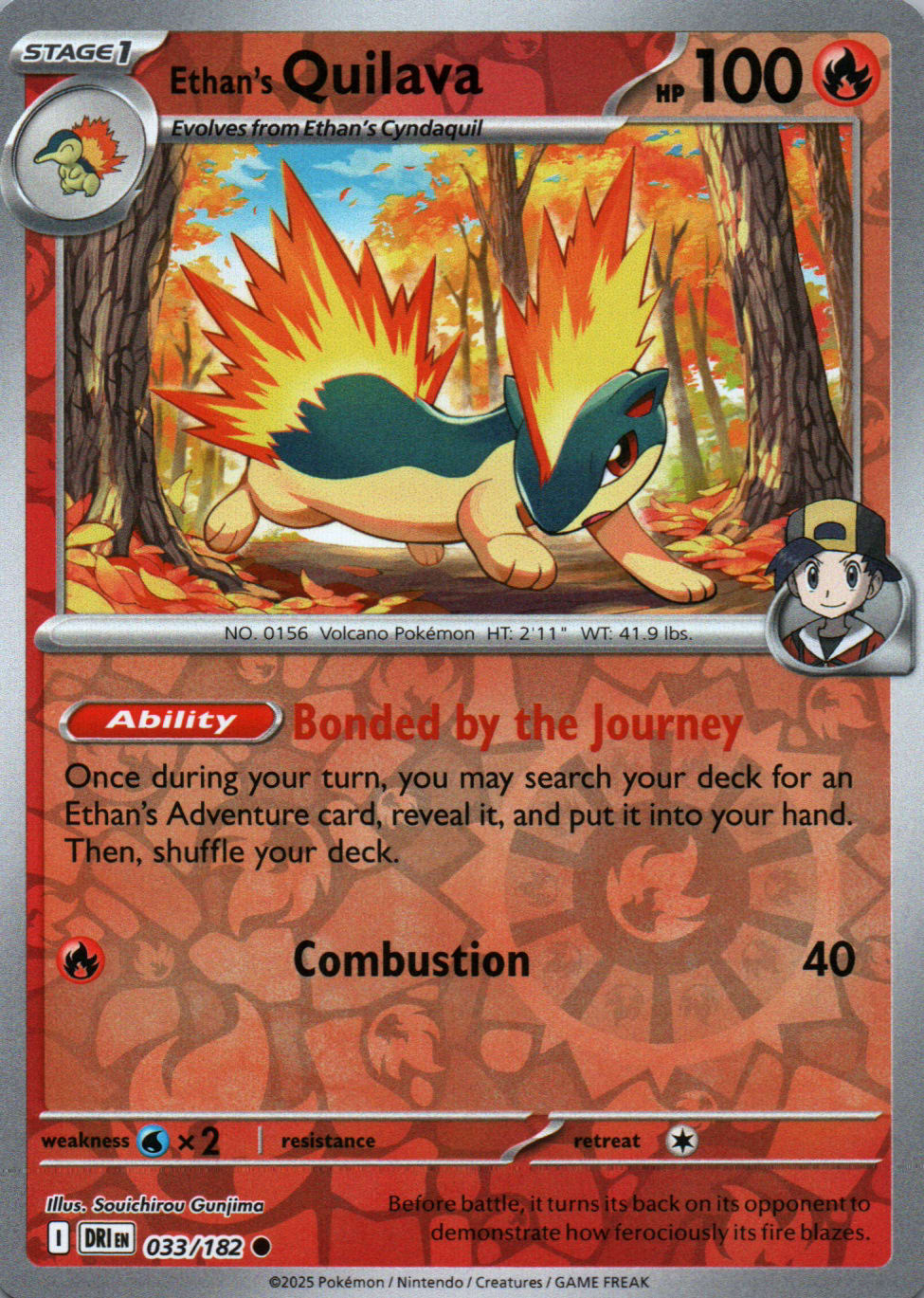Ethan's Quilava - Destined Rivals - 033 - Front