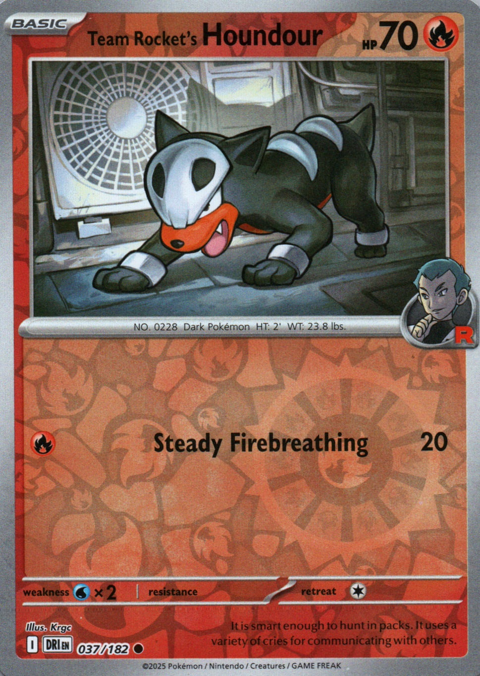 Team Rocket's Houndour - Destined Rivals - 037 - Front