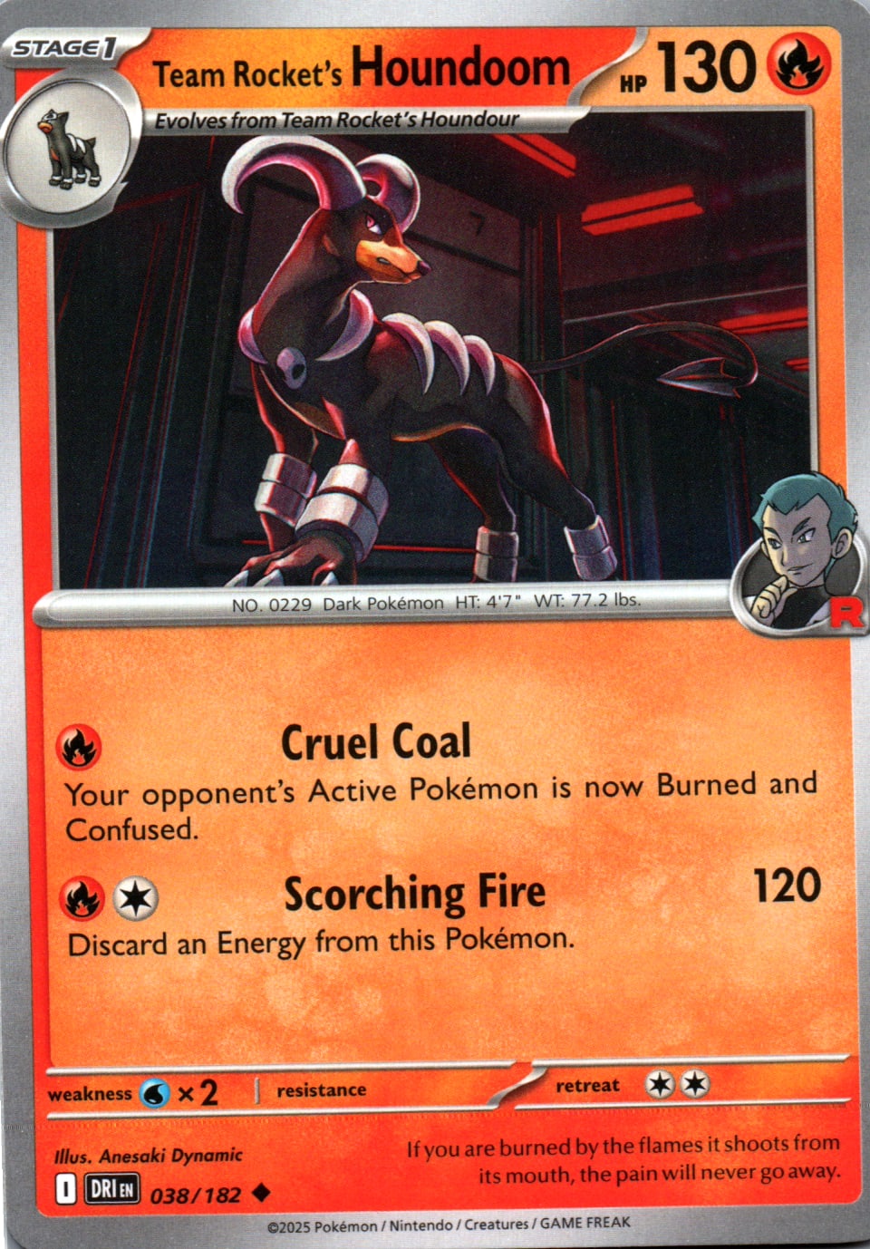 Team Rocket's Houndoom - Destined Rivals - 038 - Front