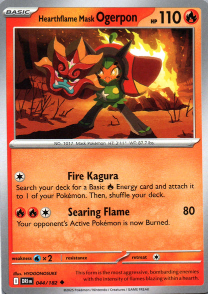 Hearthflame Mask Ogerpon - Destined Rivals - 044 - Front