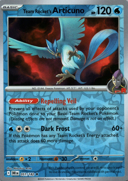 Team Rocket's Articuno - Destined Rivals - 051 - Front