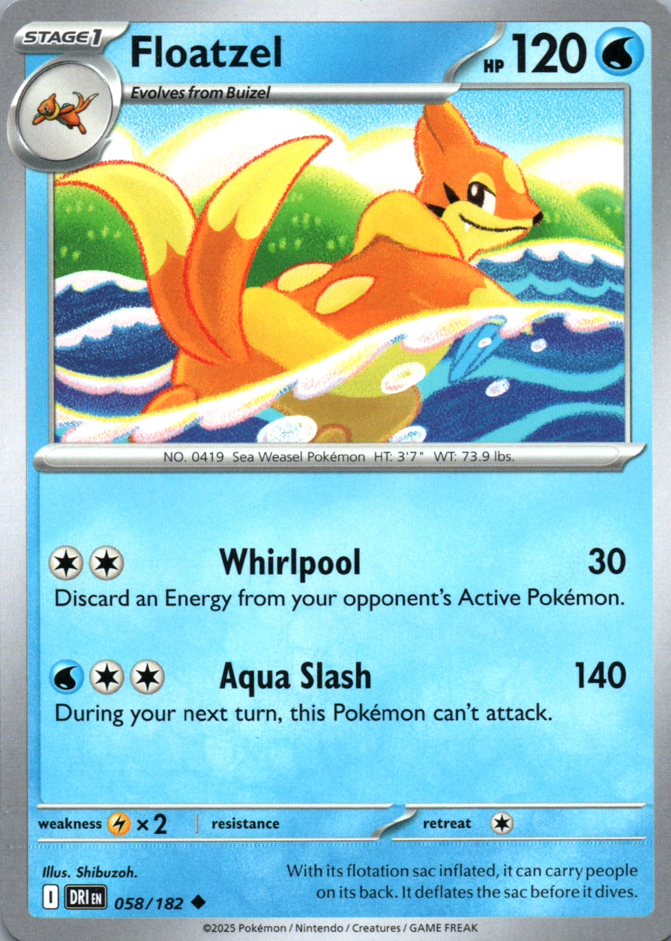 Floatzel - Destined Rivals - 058 - Front