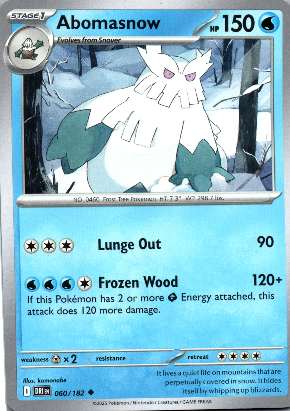Abomasnow - Destined Rivals - 060 - Front