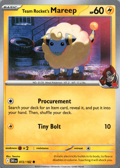 Team Rocket's Mareep - Destined Rivals - 072 - Front