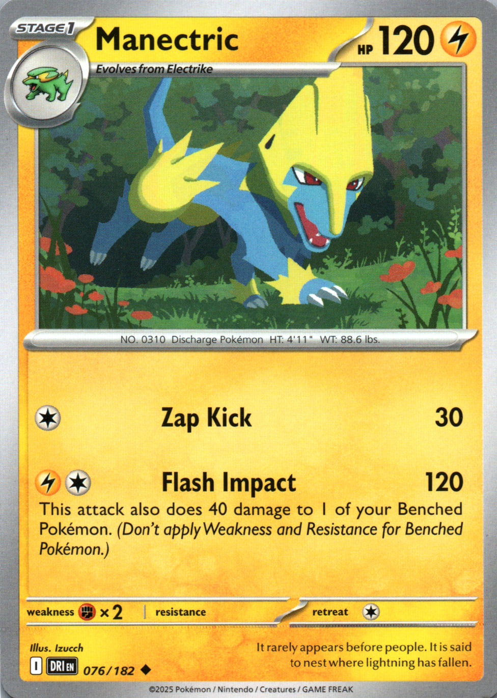 Manectric - Destined Rivals - 076 - Front