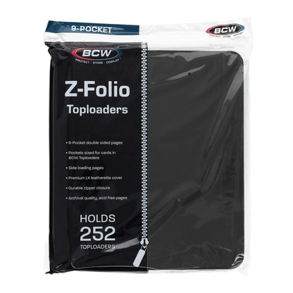 BCW: Z-Folio 9-Pocket LX Album - Toploaders - Black